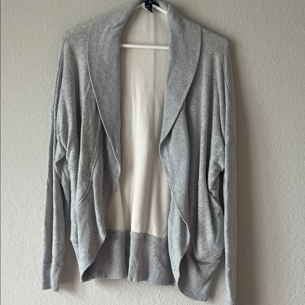 GAP Women's Light Gray Open Cardigan